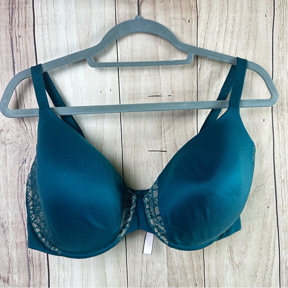 Victoria's Secret Deep Teal Bra with Lace Detail